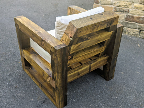 Solid Wood Garden Chair/Lounger