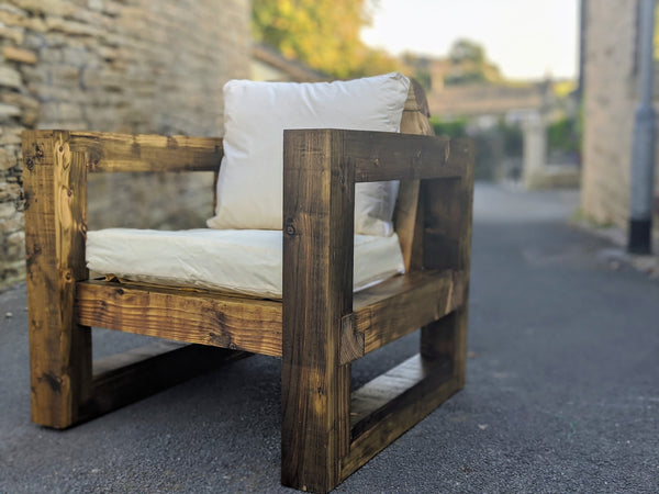 Solid Wood Garden Chair/Lounger Full Set