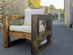 Solid Wood Garden Chair/Lounger Half set