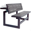 Bench with backrest Lifetime Table Grey Convertible