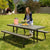 Folding Table Lifetime Wood Brown Picnic Steel Plastic 183 x 74 x 145 cm