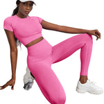 2-Piece Workout Outfit – Quick-Dry Yoga Pants & Matching Top