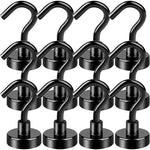 10 Pack Ultra Strong Black Magnetic Hanging Hooks - Elite Outdoor Living