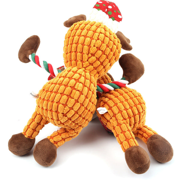Christmas deer pet plush sounding toy - Elite Outdoor Living