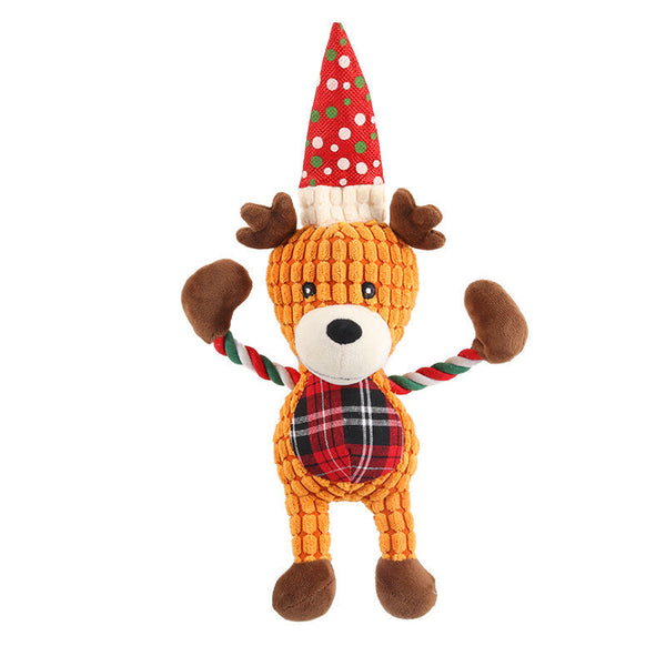 Christmas deer pet plush sounding toy - Elite Outdoor Living