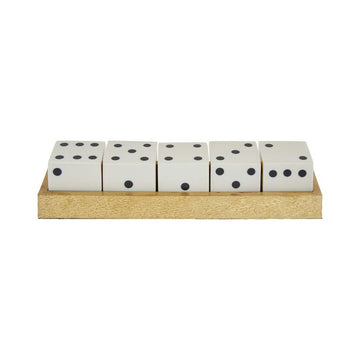 Churchill Games Gold Dice Set with 5 White Dice