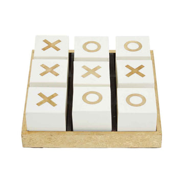 Churchill Games White and Gold Noughts and Crosses
