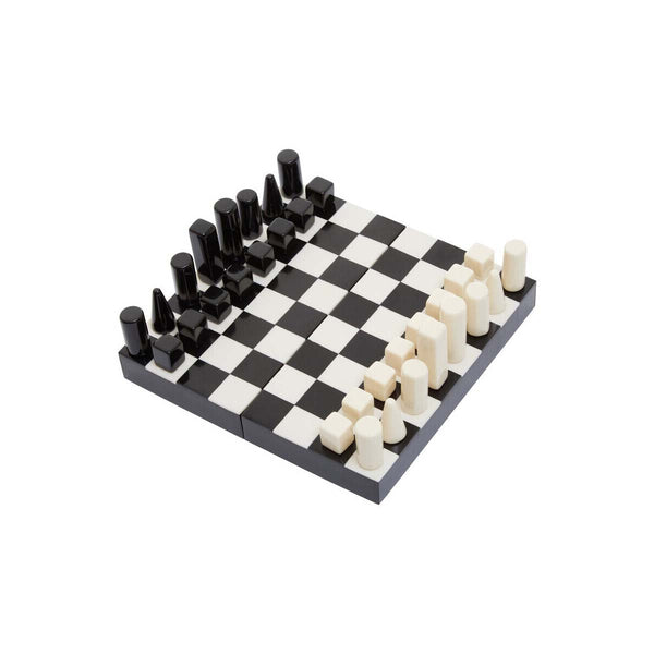 Churchill Games Small Black and White Foldable Chess Set - Elite Outdoor Living