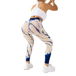 Seamless Tie-Dye Yoga Pants for Women, High-Waisted Fitness Running Workout Leggings