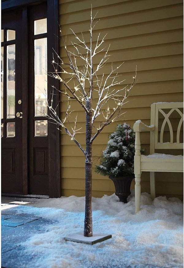 Christmas LED Twig Tree Snow Effect Decoration