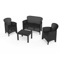 Garden furniture IPAE Progarden Jungle jun06can Anthracite (4 Pieces)