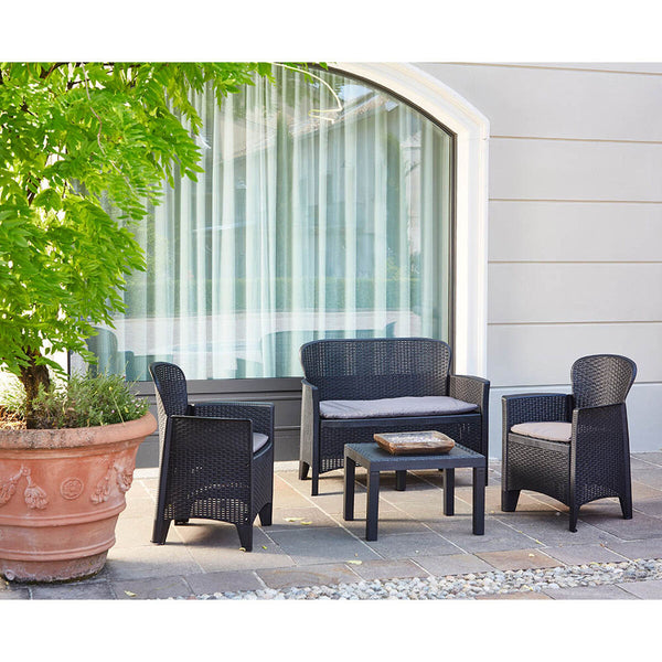 Garden furniture IPAE Progarden Jungle jun06can Anthracite (4 Pieces)