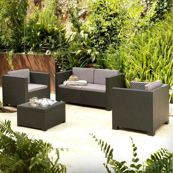 Garden furniture SP Berner Diva Tropea Anthracite Dark grey (4 Pieces)