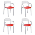 Garden chair Garbar Ona White Red polypropylene 56 x 79 x 52 cm (4 Units)