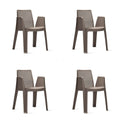 Garden chair Garbar Play Chocolate polypropylene 57 x 78 x 54 cm (4 Units)