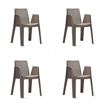 Garden chair Garbar Play Chocolate polypropylene 57 x 78 x 54 cm (4 Units)