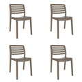 Garden chair Garbar Wind Chocolate polypropylene 50 x 78 x 54 cm (4 Units)