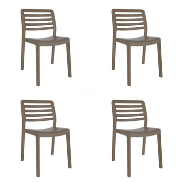 Garden chair Garbar Wind Chocolate polypropylene 50 x 78 x 54 cm (4 Units)