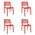 Garden chair Garbar Wind Red polypropylene 50 x 78 x 54 cm (4 Units)