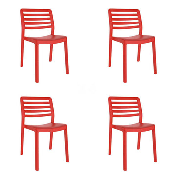 Garden chair Garbar Wind Red polypropylene 50 x 78 x 54 cm (4 Units)