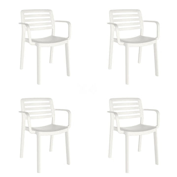 Garden chair Garbar Wind White polypropylene 58 x 78 x 54 cm (4 Units)