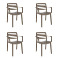 Garden chair Garbar Wind Chocolate polypropylene 58 x 78 x 54 cm (4 Units)