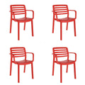 Garden chair Garbar Wind Red polypropylene 58 x 78 x 54 cm (4 Units)