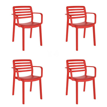 Garden chair Garbar Wind Red polypropylene 58 x 78 x 54 cm (4 Units)