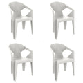 Garden chair Garbar Delta White polypropylene 53 x 80 x 55 cm (4 Units)