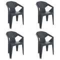 Garden chair Garbar Delta Dark grey polypropylene (4 Units)