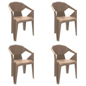 Garden chair Resol Delta Beige Sand polypropylene 53 x 80 x 55 cm (4 Units)