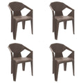 Garden chair Garbar Delta Chocolate polypropylene 53 x 80 x 55 cm (4 Units)