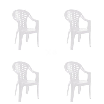 Garden chair Resol Palma White polypropylene 62 x 84 x 55 cm (4 Units)