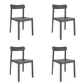 Garden chair Garbar Elba Dark grey polypropylene 50 x 80 x 53 cm (4 Units)