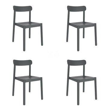 Garden chair Garbar Elba Dark grey polypropylene 50 x 80 x 53 cm (4 Units)