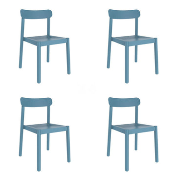 Garden chair Garbar Elba Blue polypropylene 50 x 80 x 53 cm (4 Units)