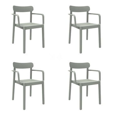 Garden chair Garbar Elba Grey polypropylene 56 x 80 x 53 cm (4 Units)