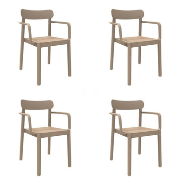 Garden chair Garbar Elba Beige polypropylene 56 x 80 x 53 cm (4 Units)