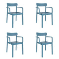 Garden chair Garbar Elba Blue polypropylene 56 x 80 x 53 cm (4 Units)