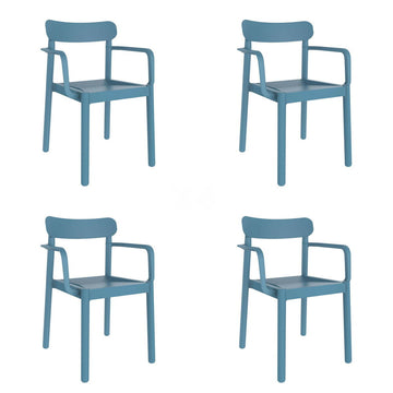 Garden chair Garbar Elba Blue polypropylene 56 x 80 x 53 cm (4 Units)