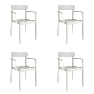 Garden chair Garbar Elba White polypropylene 56 x 80 x 53 cm (4 Units)