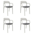 Garden chair Garbar Ona White Dark grey polypropylene 56 x 79 x 52 cm (4 Units)