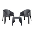 Table set with chairs Resol Baku + Monaco Anthracite 3 Pieces