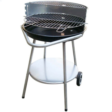 Coal Barbecue with Wheels Aktive Enamelled Metal 51 x 82 x 51 cm Black