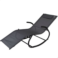 Sun-lounger Aktive 172 x 75 x 53 cm Black