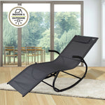 Sun-lounger Aktive 172 x 75 x 53 cm Black