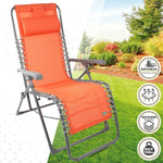 Sun-lounger Aktive textilene Orange 160 x 76 x 52 cm