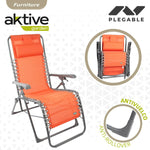Sun-lounger Aktive textilene Orange 160 x 76 x 52 cm