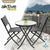 Garden furniture Aktive Table Chair x 2 3 Pieces 60 x 71 x 60 cm 46 x 42 x 82 cm