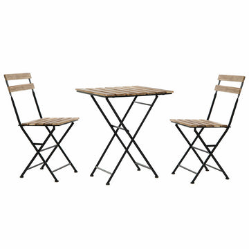 Table set with chairs DKD Home Decor 60 x 60 x 74 cm (3 pcs)